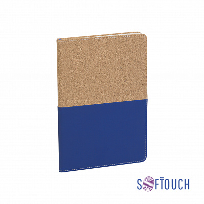 Блокнот "Фьюджи", формат А5, покрытие soft touch+пробка  (Синий)