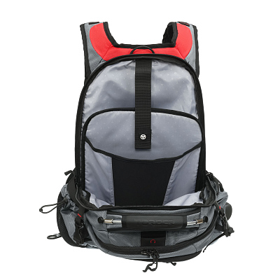Рюкзак TORBER DRIVE с отделением для ноутбука 15", серый/красный, полиэстер 1680D, 36x17x50 см, 30 л