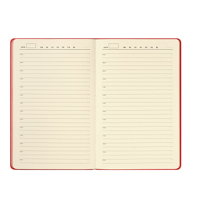 Ежедневник Рейн (Rain) недатированный, красный (без упаковки, без стикера)