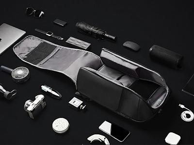 Водостойкий антикражный рюкзак FlipPack для ноутбука 15.6