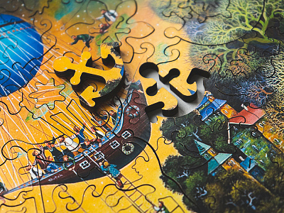 Деревянный пазл Летучий фрегат, 130 деталей