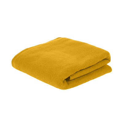 Плед PLAIN, 100х140 см,  флис 150 гр/м2; 100% полиэстер (Желтый)