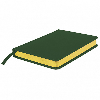 Ежедневник датированный на 2022 год Joy, А5,  темно-зеленый, белый блок, золотой обрез (Темно-зеленый)