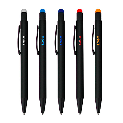 Ручка шариковая Raven (черная с серебристым)