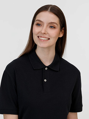 Рубашка поло унисекс Pacific, черная