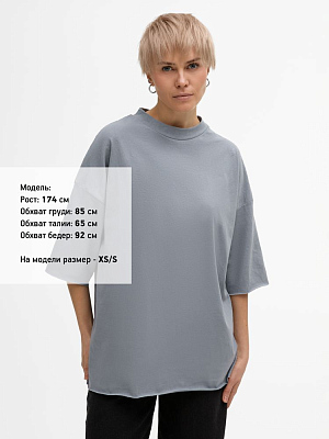 Футболка унисекс оверсайз T1, серая