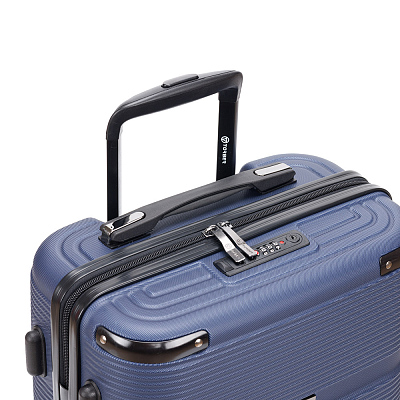 Чемодан TORBER Onego, синий, ABS-пластик, 59,5 х 39,5 х 24 см, 46 л