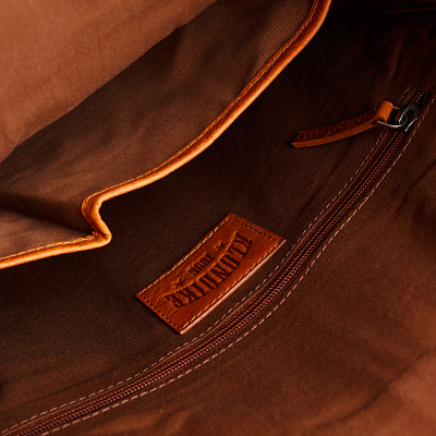 Рюкзак-сумка KLONDIKE DIGGER «Mara», натуральная кожа цвета коньяк, 32,5 x 36,5 x 11 см