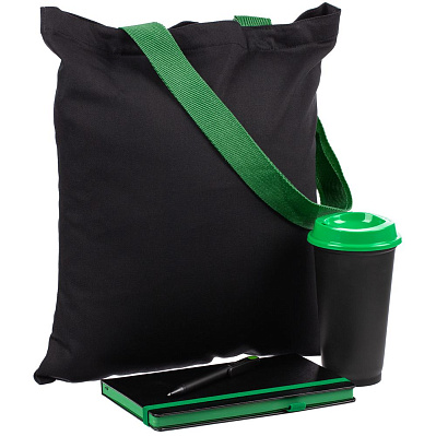 Набор Velours Bag, черный с зеленым (Зеленый)