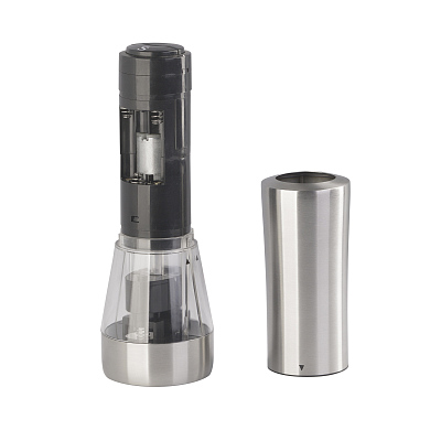 Электрическая мельница "Salt&Pepper" для специй двойная, стальной серый