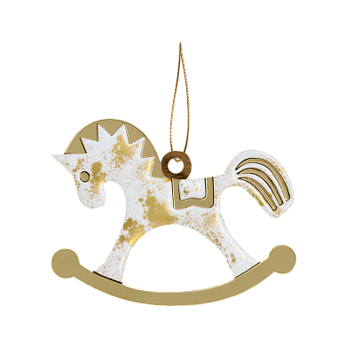 Ёлочная игрушка Лошадка (белый) (Белый)