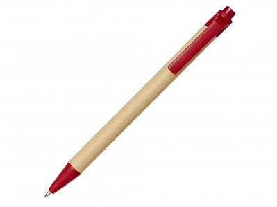 Ручка шариковая Berk (Натуральный/красный)