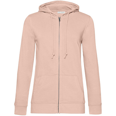 Толстовка на молнии с капюшоном женская BNC Inspire (Organic), розовая (Розовый)
