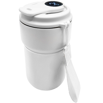 Термокружка вакуумная герметичная с дисплеем Clive To Go (Белый) Термокружка вакуумная герметичная с дисплеем Clive To Go (Белый)