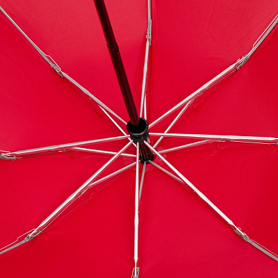 Зонт наоборот складной Futurum со светоотражающим кантом, красный