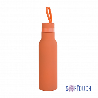 Бутылка для воды "Фитнес" 700 мл, покрытие soft touch  (Оранжевый)