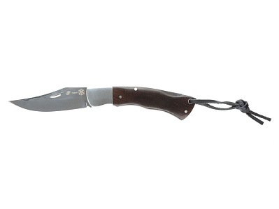 Нож складной (Серебристый, коричневый)