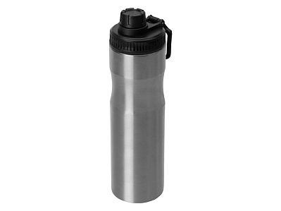 Бутылка для воды из стали Supply, 850 мл (Серебристый, черный)