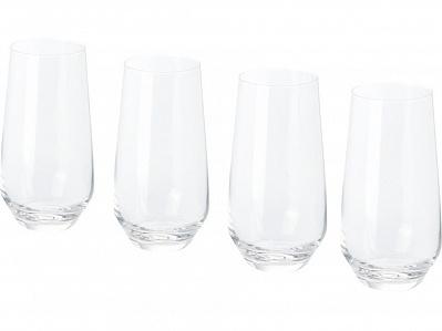 Набор высоких стаканов Chuva, 4 шт (Прозрачный)