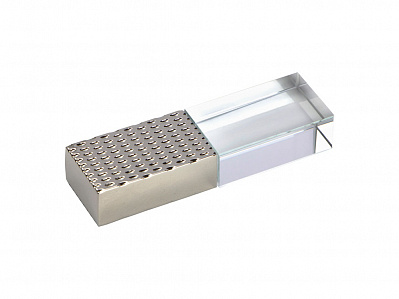 USB 2.0- флешка на 2 Гб кристалл в металле (Серебристый)