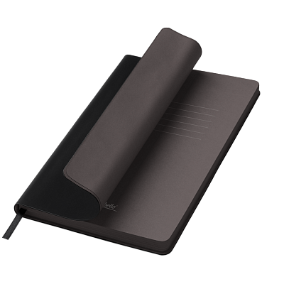 Ежедневник Латте софт-тач (Latte soft touch) недатированный, черный