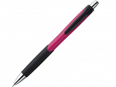Ручка пластиковая шариковая с противоскользящим покрытием CARIBE (Розовый)