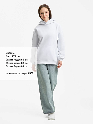 Худи унисекс оверсайз Daylero, белое