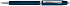 Шариковая ручка Cross Townsend, тонкий корпус. Цвет - синий. - Фото 1