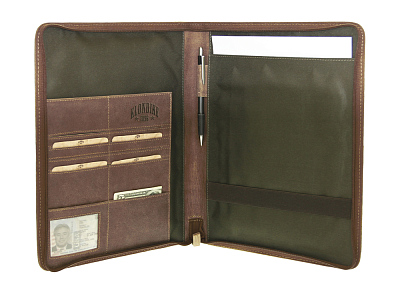 Папка для документов KLONDIKE «Bruce», натуральная кожа в светло-коричневом цвете,33 х 22,5 х 2,5 см