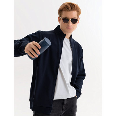 Толстовка на молнии Астин (Astin) темно-синяя, размер XXXL