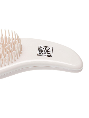 Щетка массажная DEWAL BEAUTY серия"Прованс", с пластиковым штифтом,большая с ручкой, пудровая