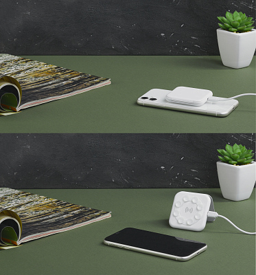 Настольное беспроводное зарядное устройство-подставка "Satellite" , белый