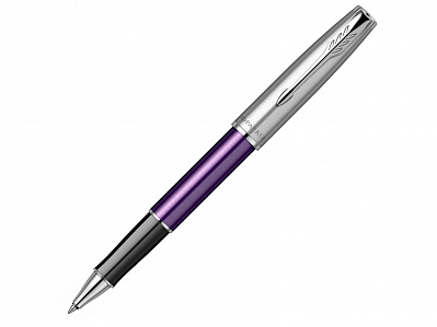 Ручка-роллер Parker Sonnet Essentials Violet SB Steel CT (Серебристый, фиолетовый)