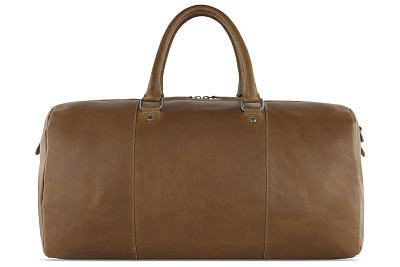 Сумка дорожная KLONDIKE GOLD «Bill», натуральная кожа в коньячном цвете, 47 х 24 х 23 см