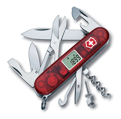 Нож перочинный VICTORINOX Traveller, 91 мм, 27 функций, полупрозрачный красный (Красный)