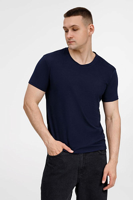 Футболка унисекс Senti, черная (Тёмно-синий)