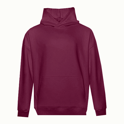 Худи унисекс STAN оверсайз футер без начёса 350, 66 (Бордовый)