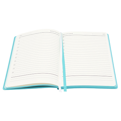 Ежедневник A5 недатированный Gabby в мягком переплёте, бирюзовый