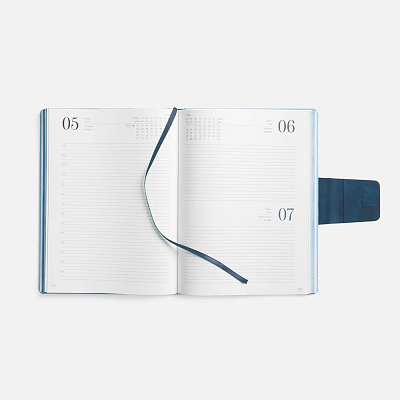 Ежедневник Grande Strap на заказ, датированный, голубой