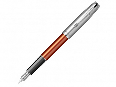 Ручка перьевая Parker Sonnet Essentials Orange SB Steel CT (Оранжевый, серебристый)