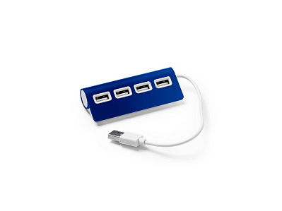 USB хаб PLERION (Королевский синий)