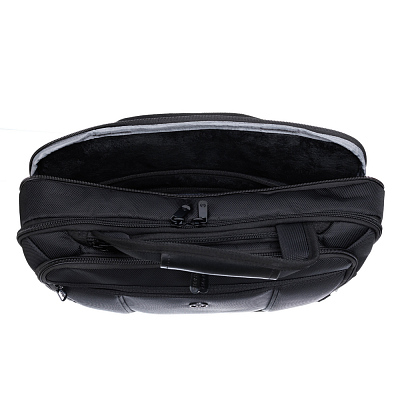 Портфель TORBER VOYAGE для ноутбука 14-16'', черный, баллистический нейлон, 41 x 12 x 30 см, 11 л