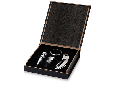 Подарочный набор для вина Belgio (Черный/серебристый)