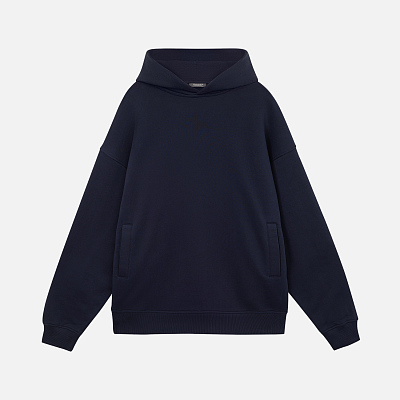 Худи оверсайз унисекс FUSION, темно-синий, размер XS/S