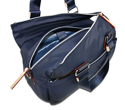 Сумка дорожная женская BUGATTI Lido, синяя, полиэстер, 33х13х30 см, 12 л