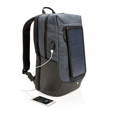 Рюкзак для ноутбука Swiss Peak на солнечных батареях (Черный)
