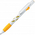 ALLEGRA, ручка шариковая, желтый/белый, пластик - Фото 1