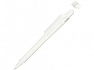 Ручка шариковая из переработанного пластика с матовым покрытием On Top Recy (Белый)