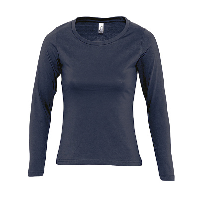 Футболка женская с длинным рукавом MAJESTIC (Тёмно-синий)