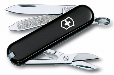 Нож-брелок Classic 58 с отверткой  (Черный)